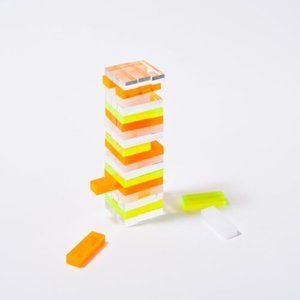 SunnyLIFE Mini Lucite Jumbling Tower Limited Edition Neon NWT